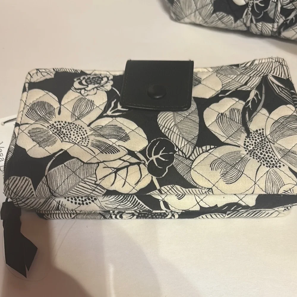 Vera Bradley Black and White Floral Tote and Bundle - Picture 12 of 15